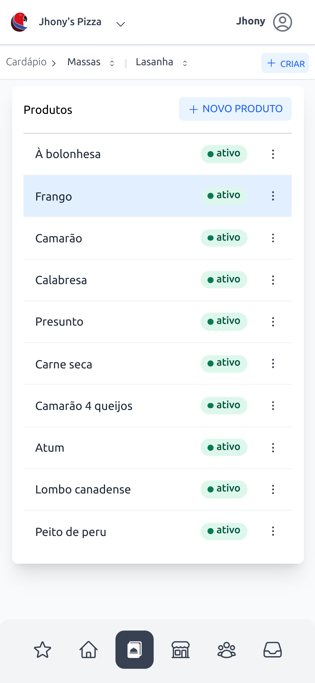 Culinariu Digital Menu Mobile View